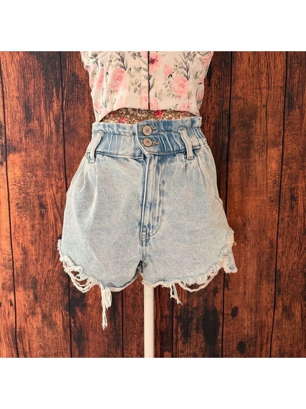 Bundle Happily Gray Denim shorts + Windsor Crop Top- Price Firm - Picture 3 of 9